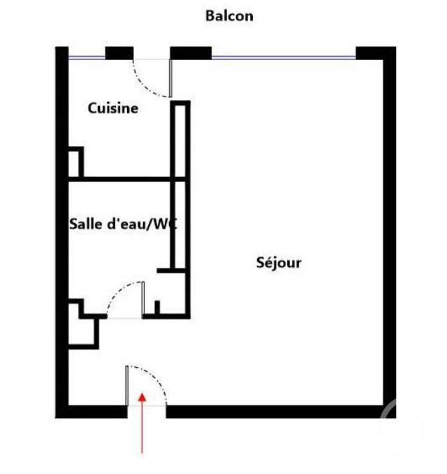 Afficher la photo en grand Studio à vendre - 1 pièce - 28.13 m2 - PARIS - 75012 - ILE-DE-FRANCE - Century 21 Daumesnil